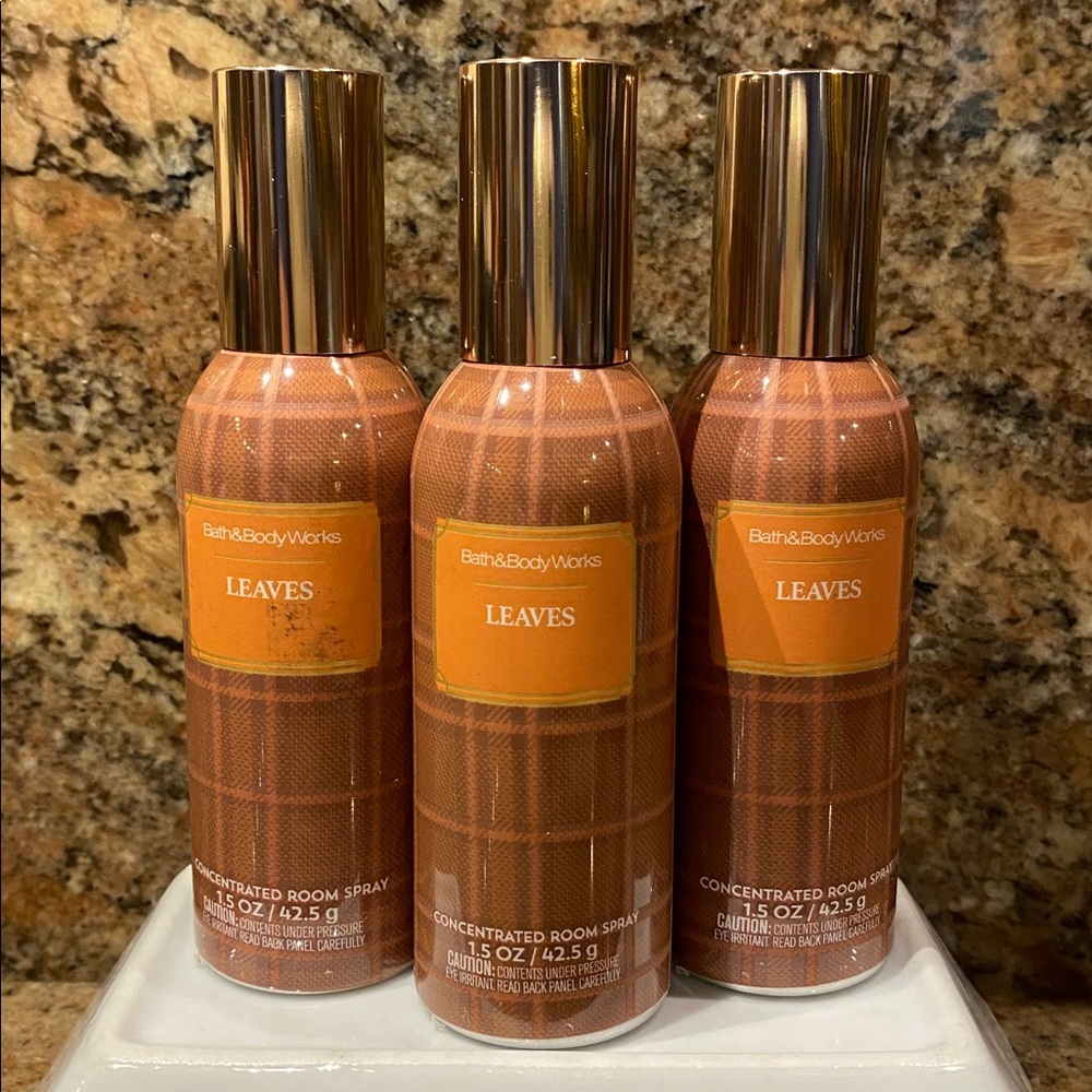 3) 🍂”LEAVES”🍂 Concentrated Room Sprays, each 1.5 oz / 42.5 g, B&BW / WB, NWTag